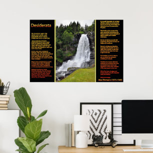 DESIDERATA Orange Waterfalls Posters 13