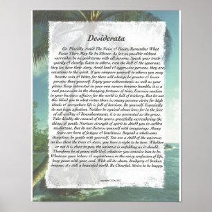 DESIDERATA Palm Beach Poster