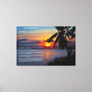 DESIDERATA Paradise Canvas Print