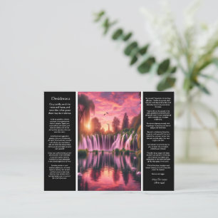 Desiderata Pink and Gold, Stillness and Swans Postcard