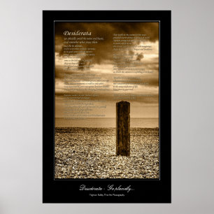 Desiderata Poem coastal scene gallery-style Poster