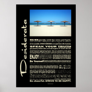 Desiderata Poem Dream It Live It Beach Poster