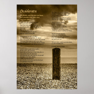 Desiderata Poem - Fine Art, I Have Time Poster