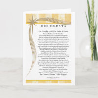 Desiderata Poem Gold Star Designer