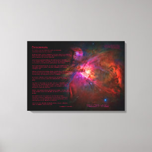 Desiderata Poem guidance - Orion Nebula Canvas Print