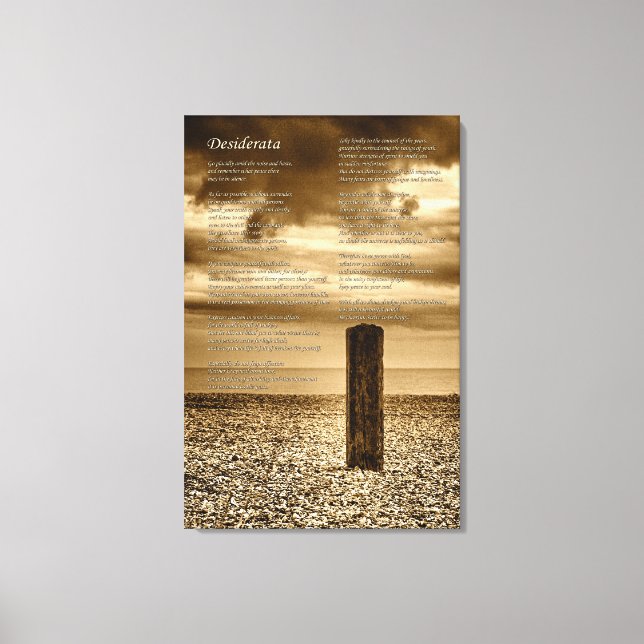 Desiderata Poem - I Have Time Canvas Print (Front)