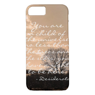 Desiderata poem inspirational saying quote nature iPhone 8/7 case