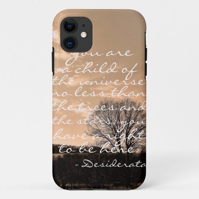 Desiderata poem inspirational saying quote nature Case-Mate iPhone case (Back)