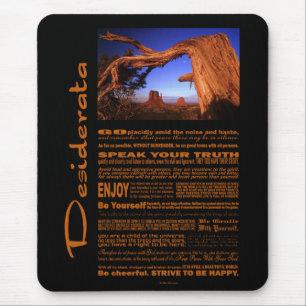 Desiderata Poem Monument Valley #1 Mouse Mat