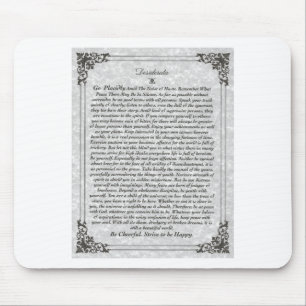 DESIDERATA Poem Mouse Mat