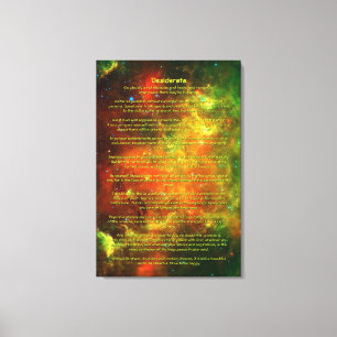 Desiderata Poem - North American, Pelican Nebulae Canvas Print