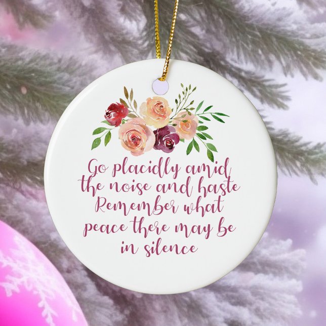 Desiderata Poem Peaceful Meditation Ceramic Tree Decoration (Creator Uploaded)