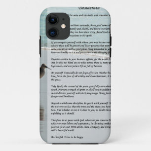 Desiderata Poem - Seagull on the Beach Scene iPhone 11 Case