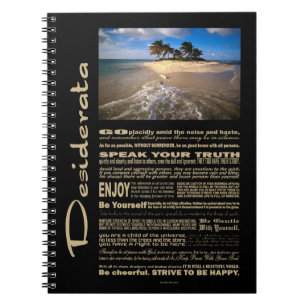 Desiderata Poem Small Solitary Island Notebook