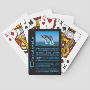 Desiderata Poem Up Up Up Dolphins Playing Cards