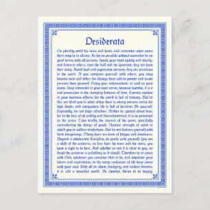 Desiderata Postcard