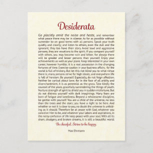 Desiderata Postcard Desiderata Mini Art