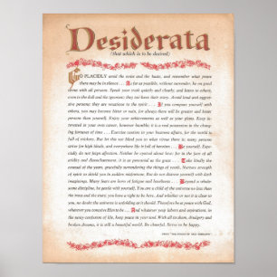 DESIDERATA POSTER