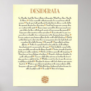 DESIDERATA POSTER