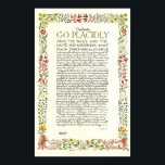 DESIDERATA Poster by Max Ehrmann - Wildflowers<br><div class="desc">These Words of Wisdom to live by were written by Max Ehrmann in 1927. It is a timeless message to share with Family & Friends. It is an Inspirational Gift in these troubled times. This High Quality Art Print reproduces very well.</div>