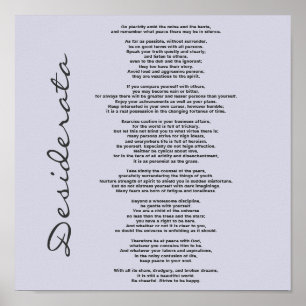 Desiderata Poster - Change Background Colour