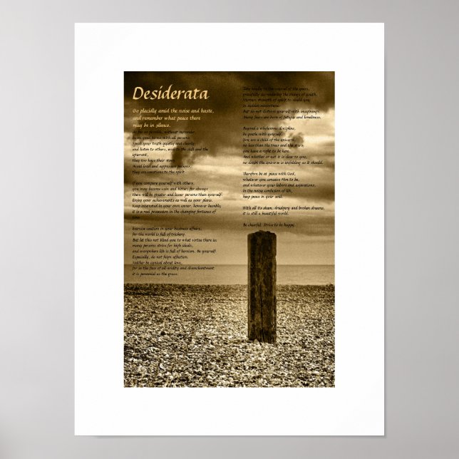 Desiderata poster - I Have Time (Front)