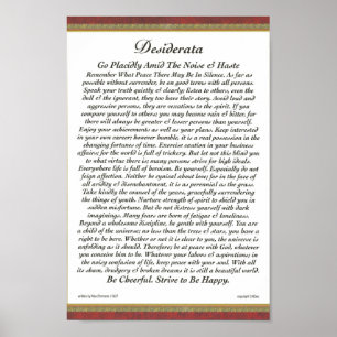 DESIDERATA Poster Max Ehrmann-Formal Trim