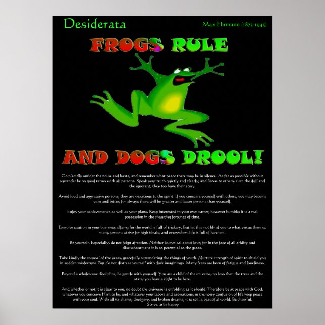Desiderata Posters frog (Front)