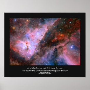 Desiderata quote - Carina Nebula, Eta Carinae Poster