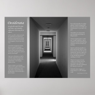 Desiderata - Receding Corridor Poster