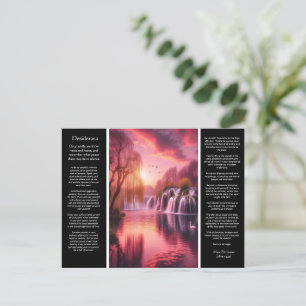 Desiderata Romantic Lake, Golden Sky Reflections Postcard