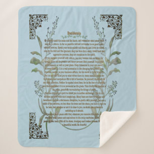 Desiderata  sherpa blanket