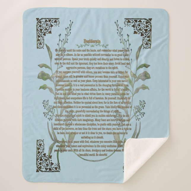 Desiderata  sherpa blanket (Front)