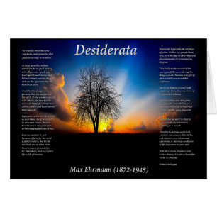 Desiderata silhouette of a willow tree