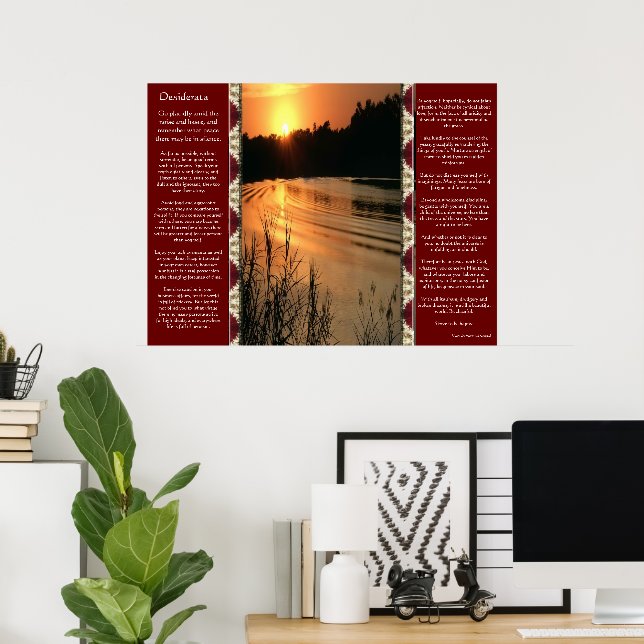 Desiderata Sunset Reflection Poster (Home Office)