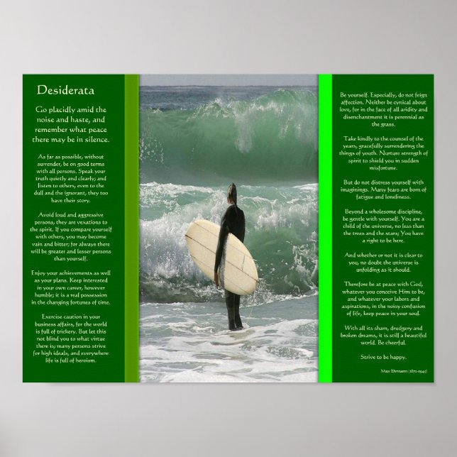DESIDERATA Surfing The Wave Posters (Front)