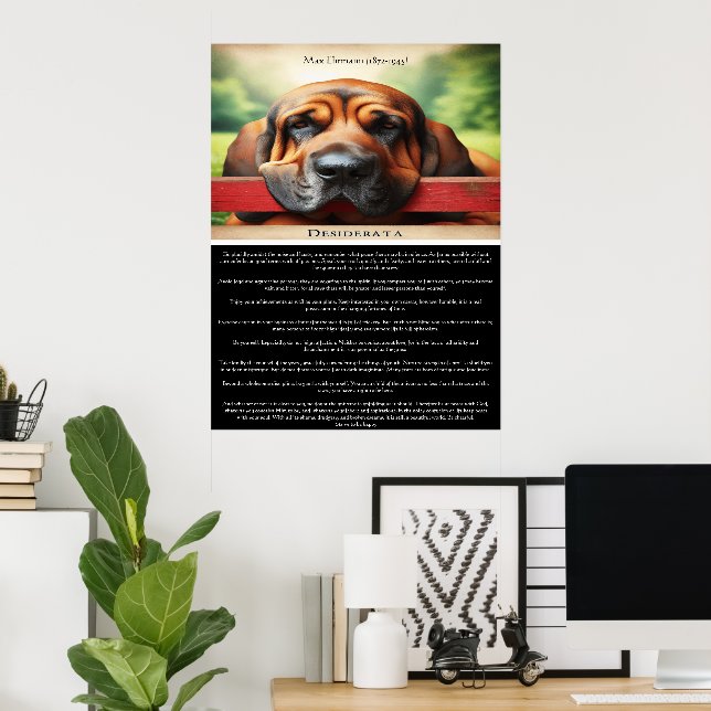 Desiderata: The Language of Rest Poster (Home Office)