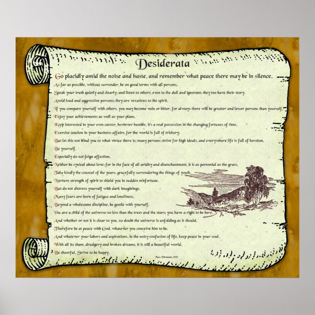 Desiderata ~ Timeless Inspiration Poster (Front)