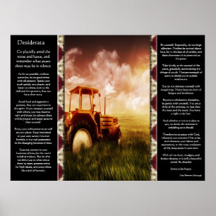 Desiderata Tractor Ploughing Posters