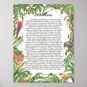 DESIDERATA Tropical Rain Forest Poster