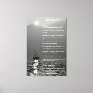 DESIDERATA Twilight Sailing Canvas Print