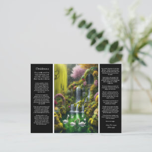 Desiderata Waterfall: Floral Arches, Light-Kissed Postcard