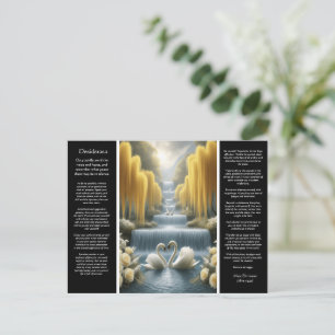 Desiderata Waterfall: Golden Heart's Reflection Postcard