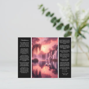 Desiderata Waterfall Golden Hour Willows, and Love Postcard