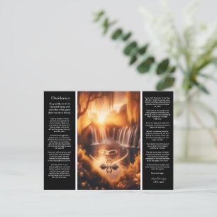 Desiderata Waterfall: Golden Romance Falls Postcard