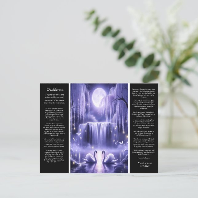 Desiderata Waterfall: Heart bloom Cascade Postcard (Standing Front)