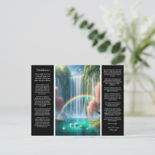 Desiderata Waterfall: Love's Reflection in Rainbow Postcard