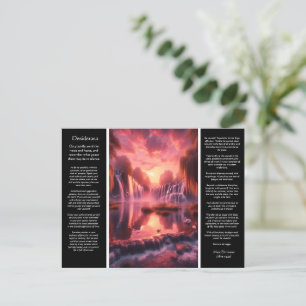 Desiderata Waterfall: Mirror Lake Pink Sky Romance Postcard