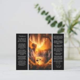 Desiderata Waterfall: Sunset Glow Cascade Postcard