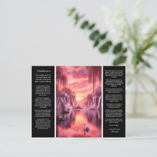 Desiderata Waterfall: Sunset Swans, Reflections Postcard